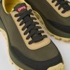 Camper Zapatillas | Sneakers Verdes De Tejido Y Nobuk Para Hombre