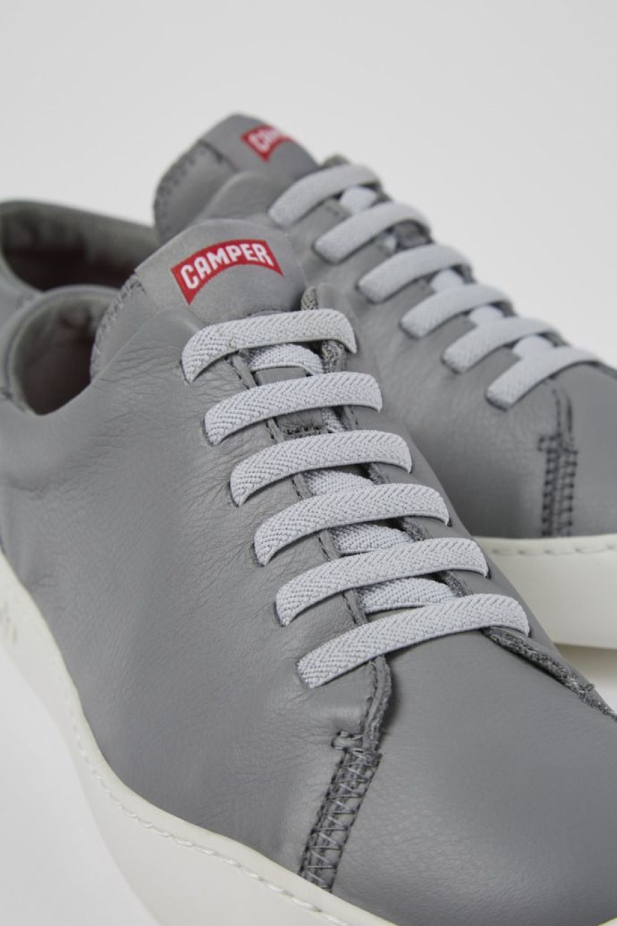 Camper Zapatos Casual | Sneaker De Piel Gris Para Hombre