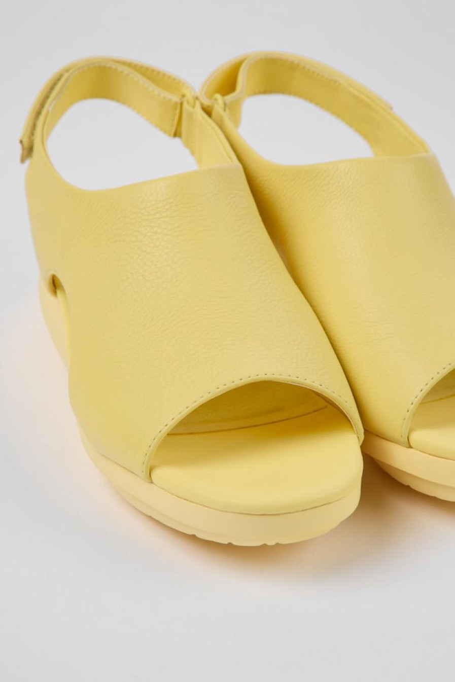 Camper Sandalias | Sandalias De Piel Amarillas Para Mujer