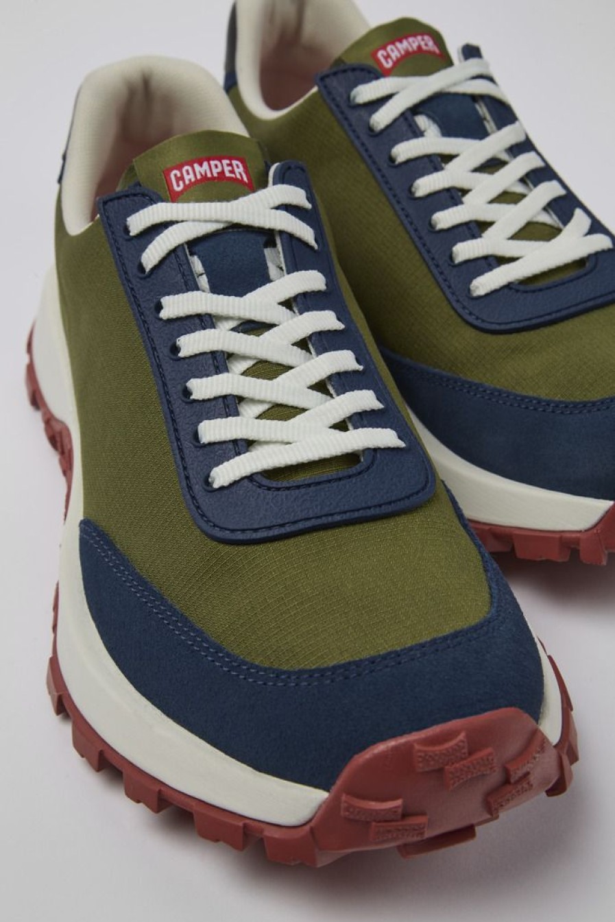 Camper Zapatillas | Sneaker De Tejido/Nobuk Verde Para Hombre