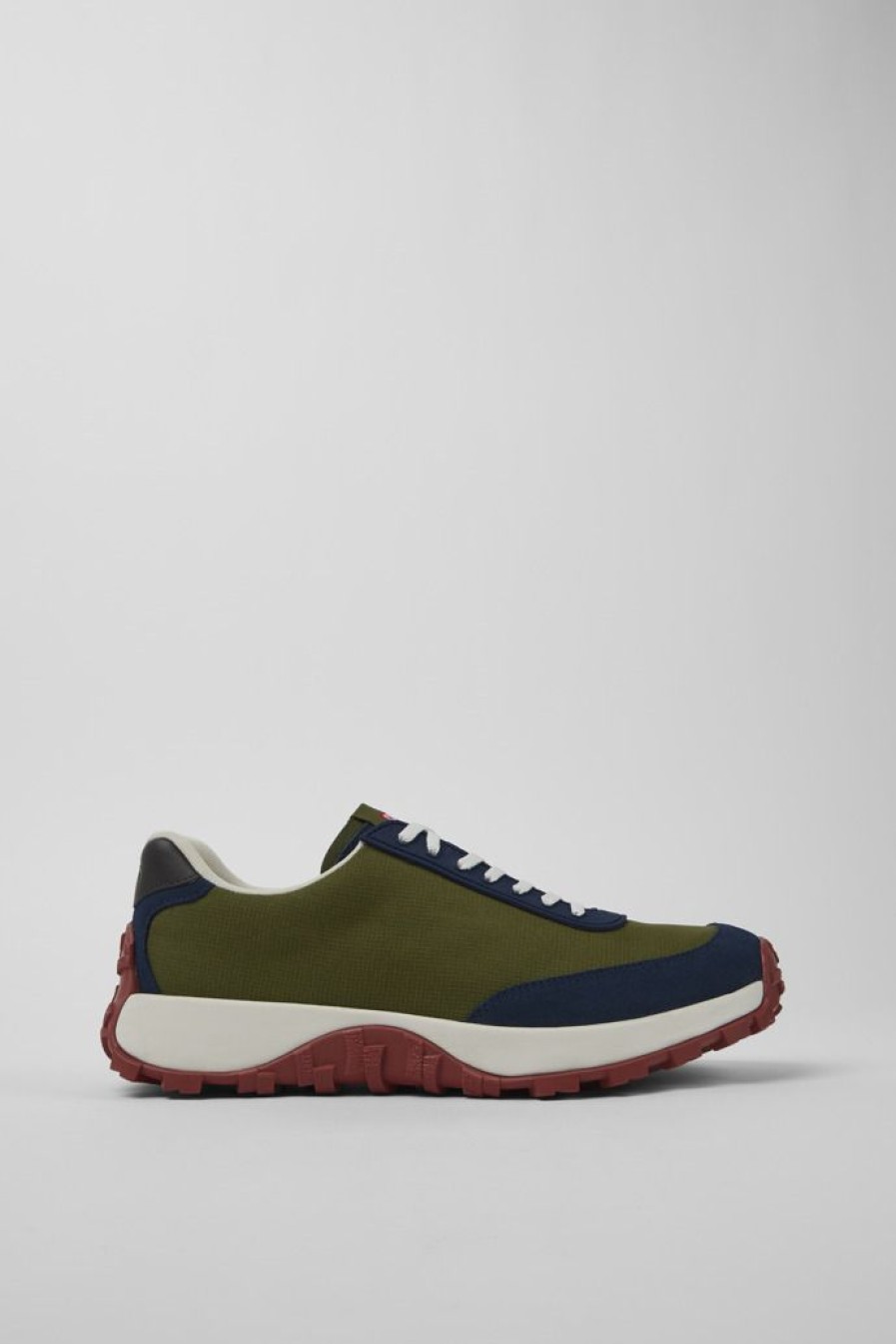 Camper Zapatillas | Sneaker De Tejido/Nobuk Verde Para Hombre