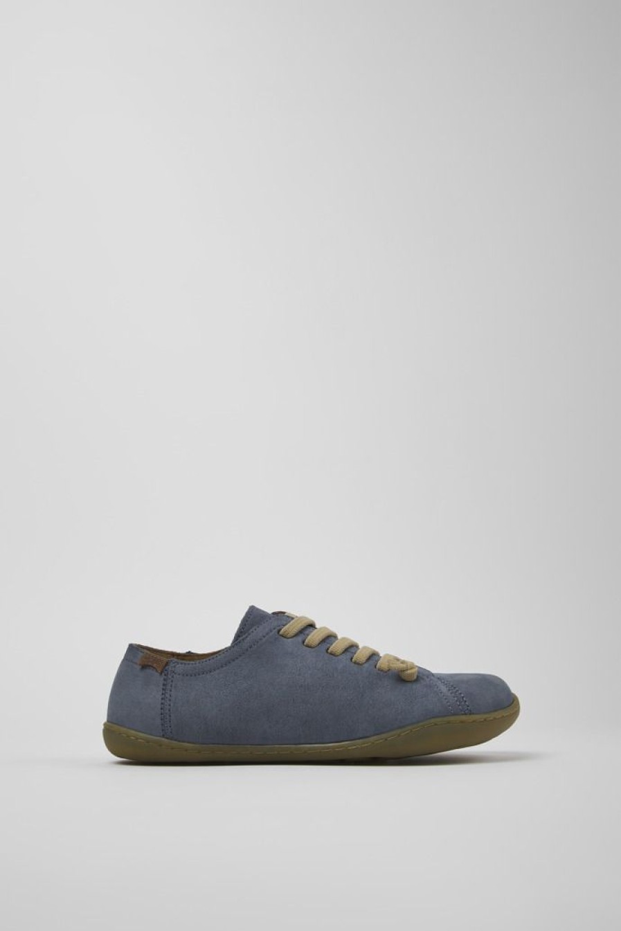 Camper Zapatos Casual | Zapato De Nobuk Azul Para Mujer