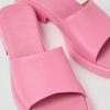 Camper Sandalias | Sandalias De Piel Rosas Para Mujer