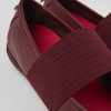 Camper Bailarinas | Bailarinas Burdeos De Piel Para Mujer