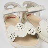 Camper Sandalias | Sandalias Blancas De Piel Para Nina