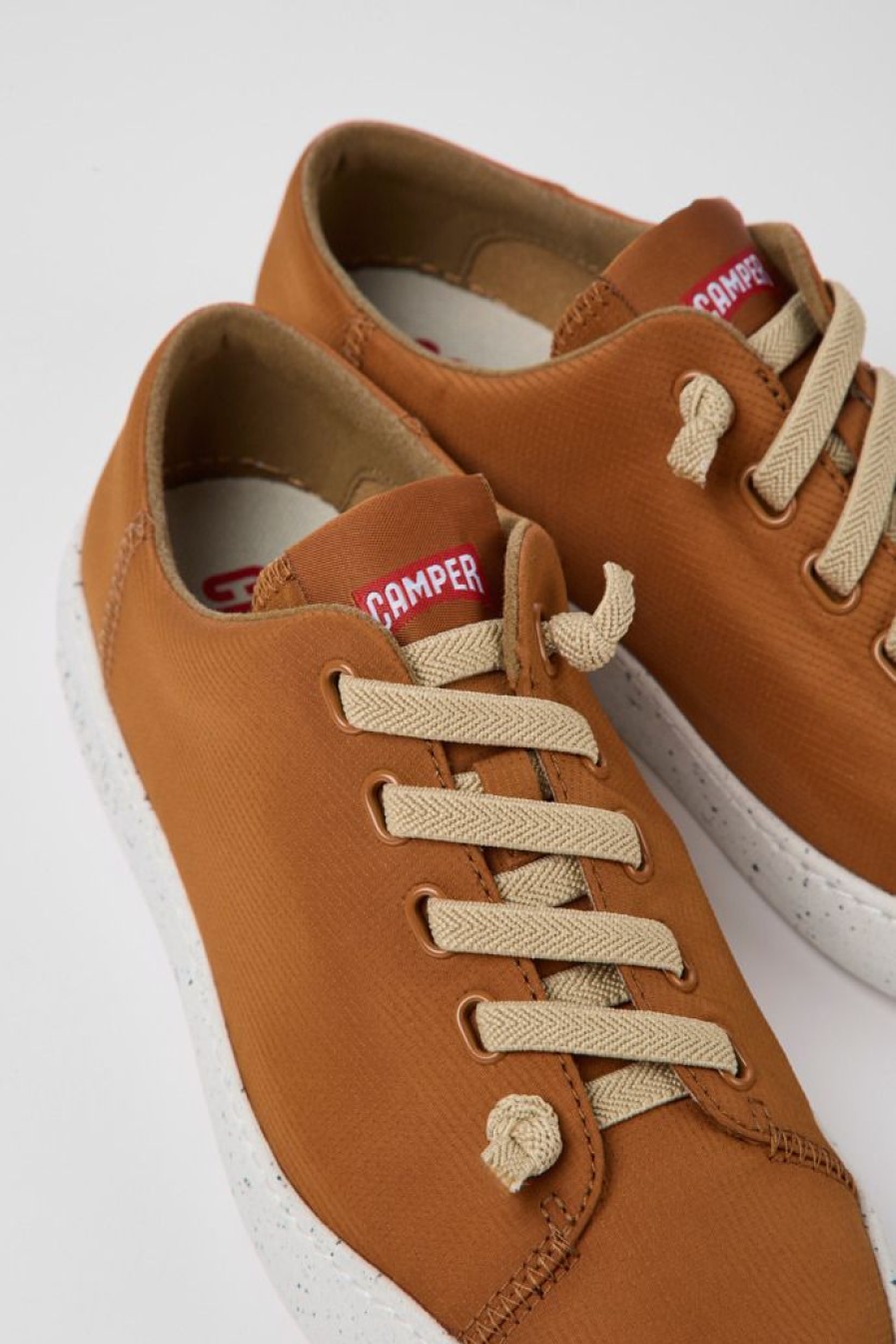 Camper Zapatillas | Sneakers Marrones De Tejido Para Mujer