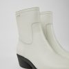 Camper Zapatos De Vestir | Botines Blancos De Piel Para Mujer