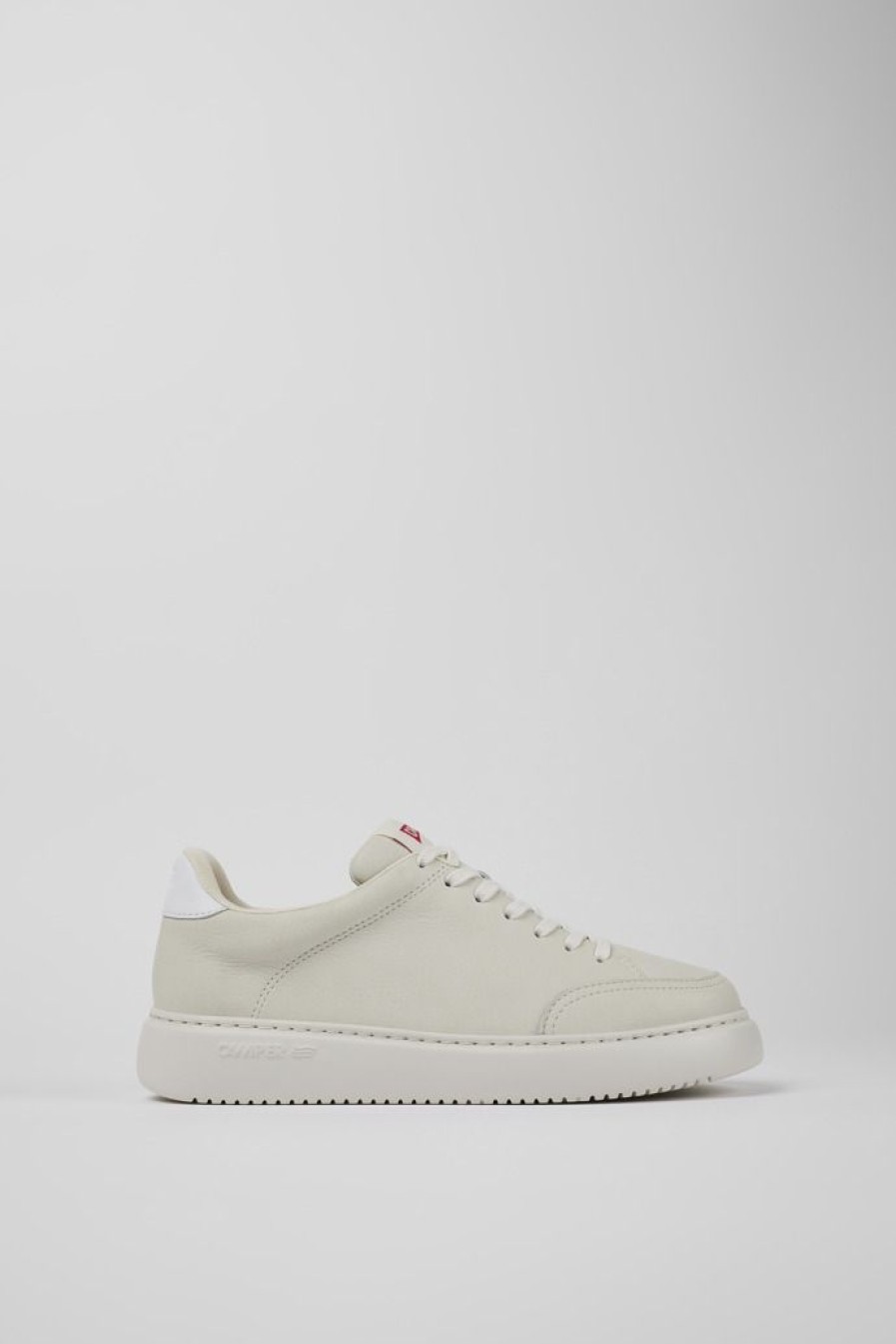 Camper Zapatillas | Sneakers Blancas De Piel Sin Tenir Para Mujer