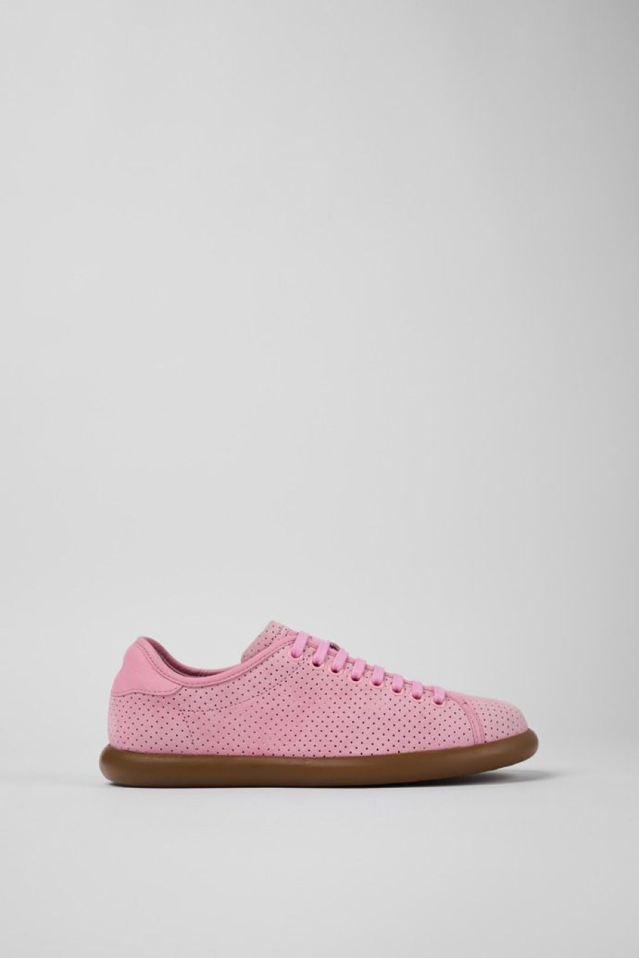 Camper Zapatillas | Sneaker De Nobuk/Piel Rosa Para Mujer