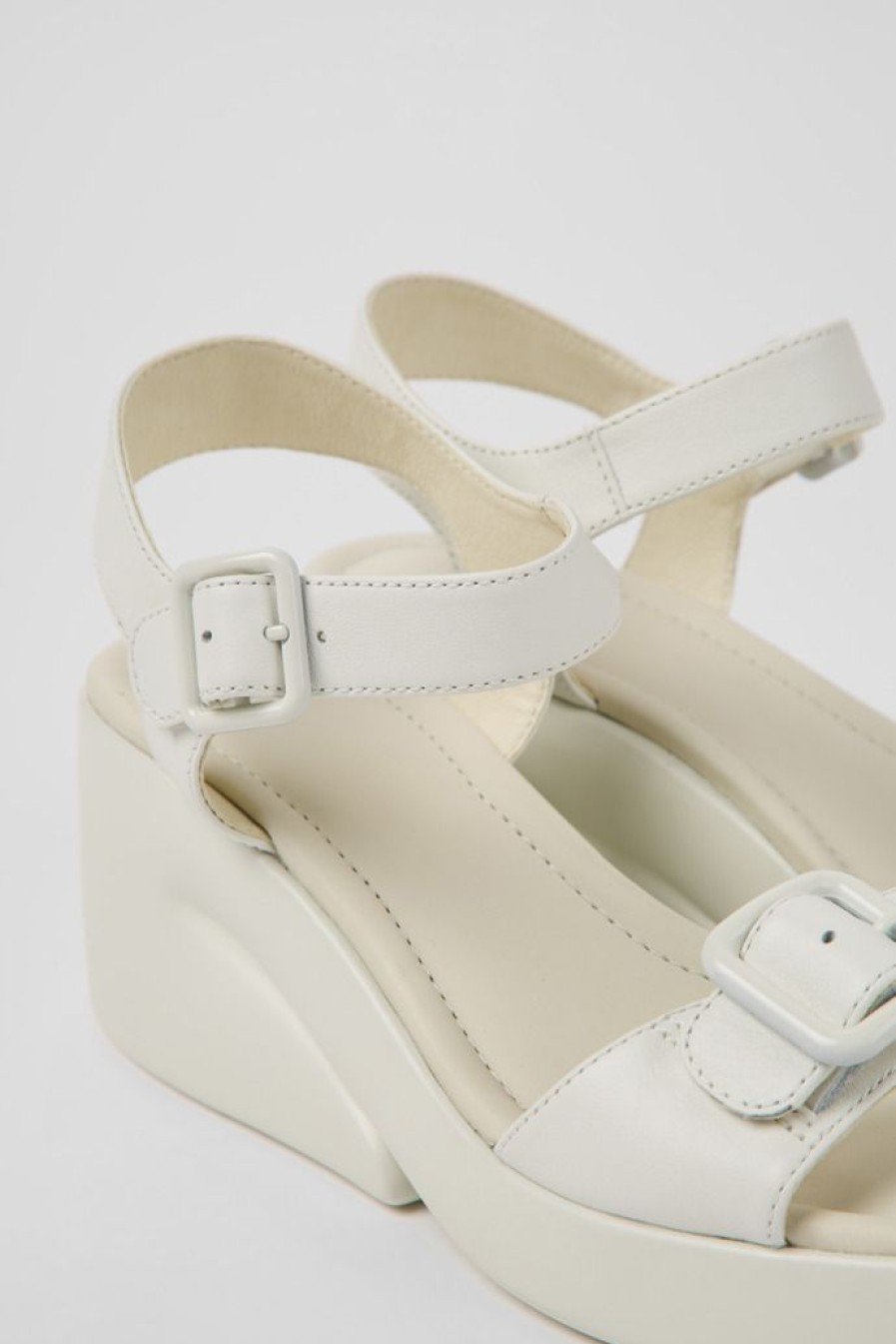 Camper Sandalias | Sandalias De Piel Blancas Para Mujer