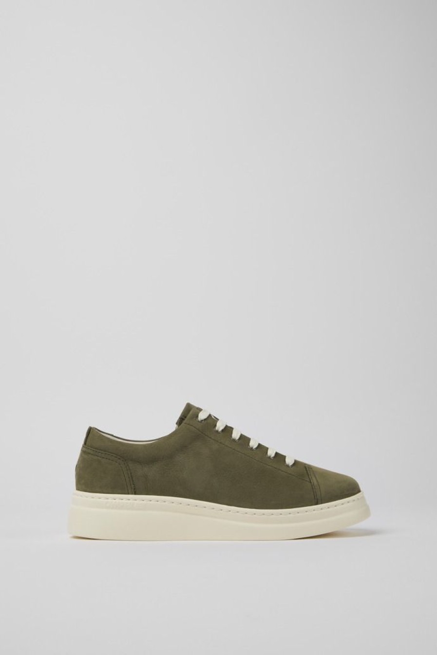 Camper Zapatillas | Sneakers De Nobuk Verdes Para Mujer