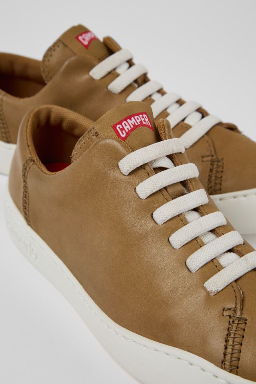 Camper Zapatillas | Sneaker De Piel Marron Para Mujer