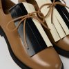 Camper Zapatos De Vestir | Zapato De Piel Marron Para Mujer