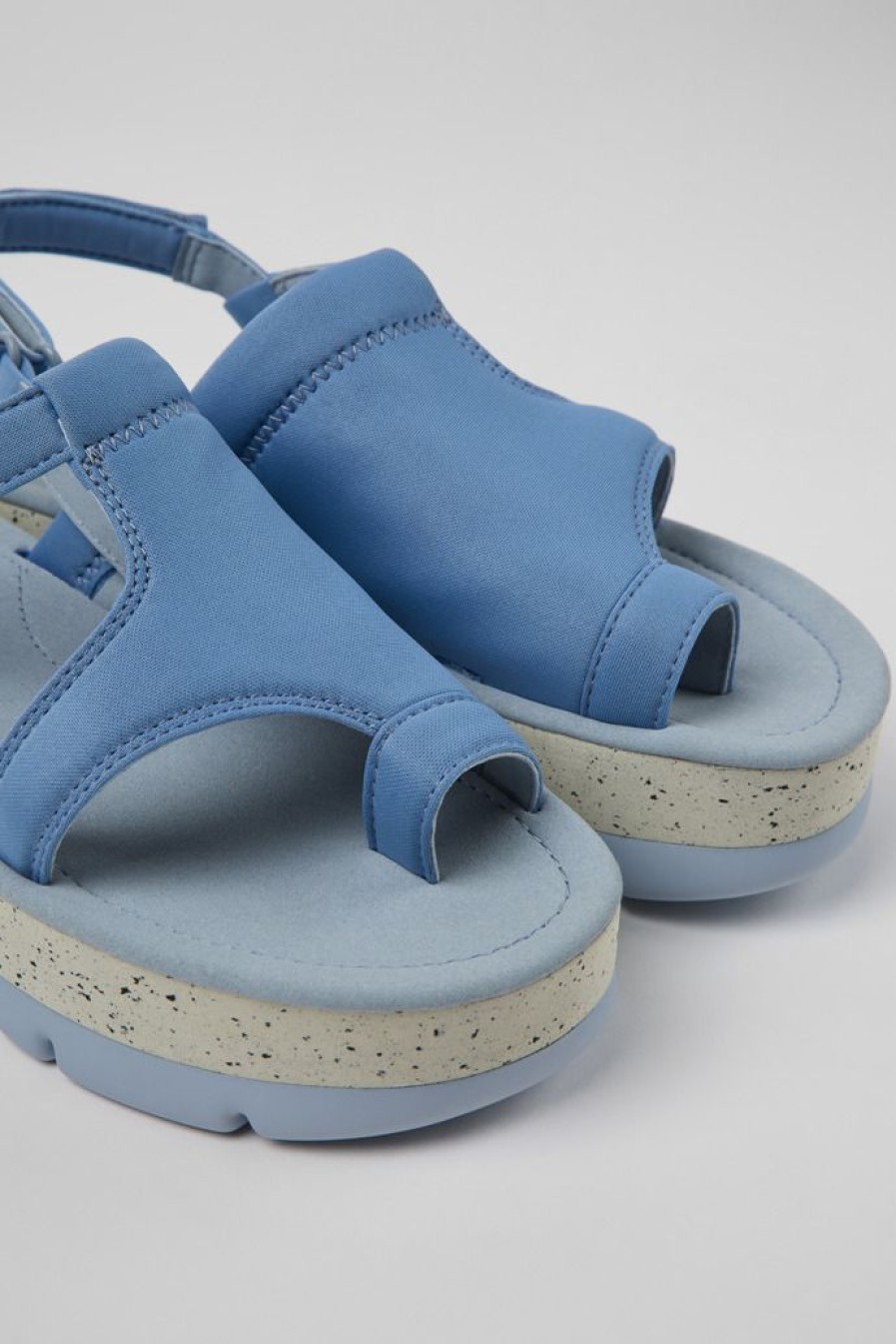 Camper Sandalias | Sandalias Azules De Tejido Para Mujer