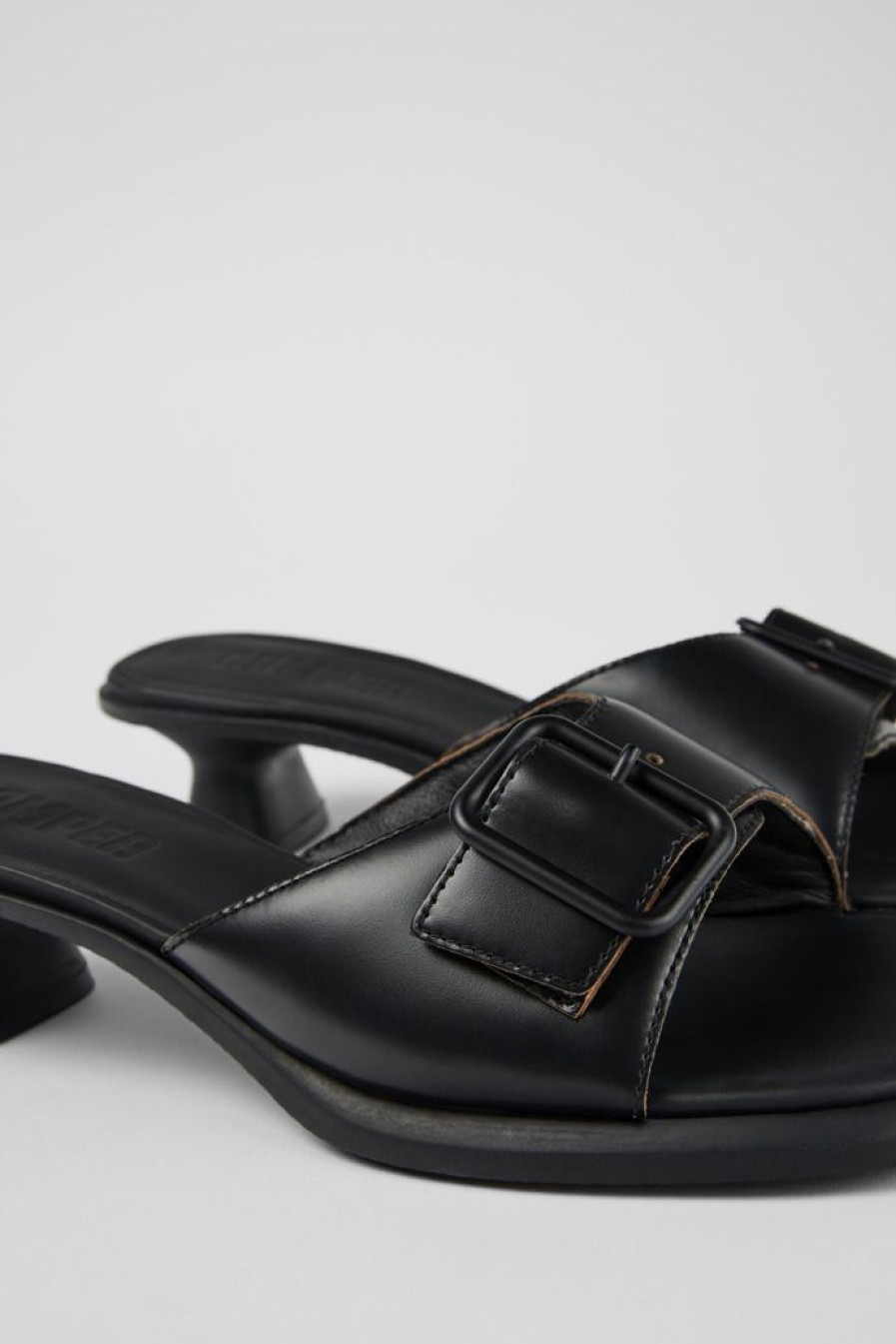 Camper Sandalias | Sandalia De Piel Negra Para Mujer