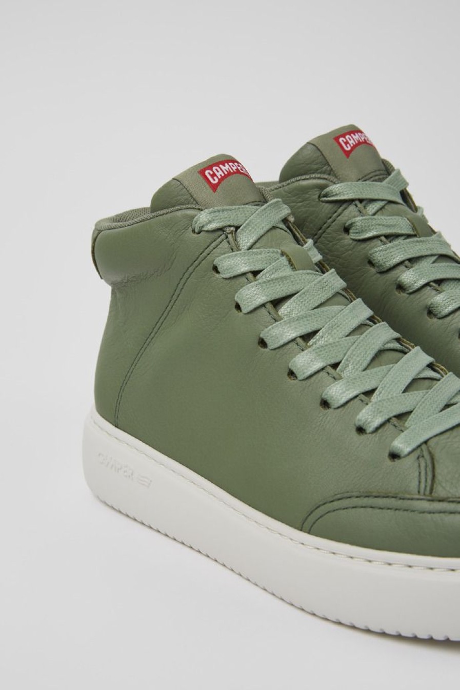 Camper Zapatillas | Sneakers Verdes De Piel Para Mujer