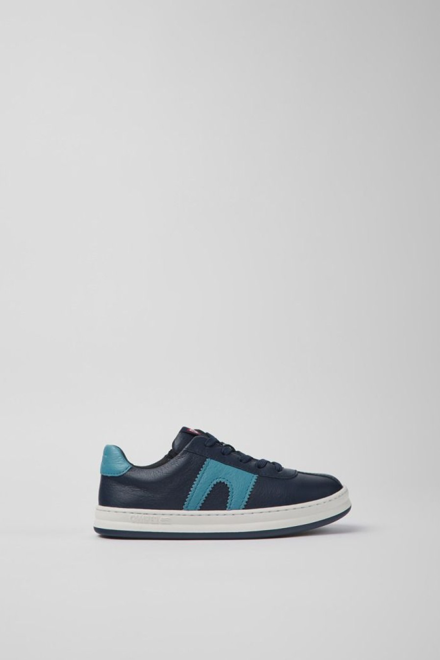 Camper Zapatillas | Sneakers Azul Oscuro De Piel Para Ninos