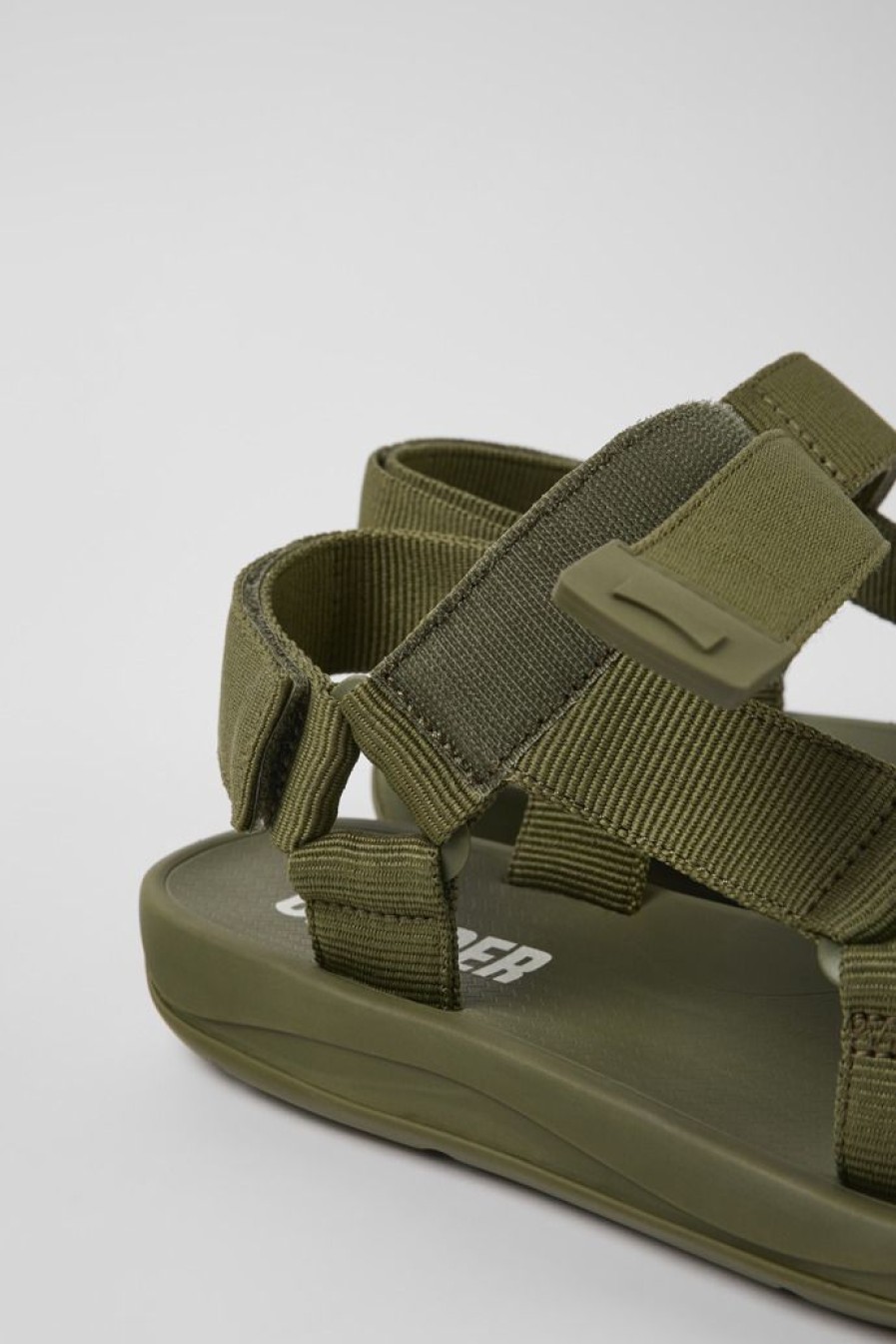 Camper Sandalias | Sandalia De Tejido Verde Para Hombre