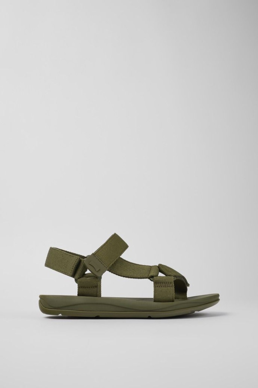 Camper Sandalias | Sandalia De Tejido Verde Para Hombre