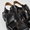 Camper Sandalias | Sandalias Negras De Piel Para Mujer