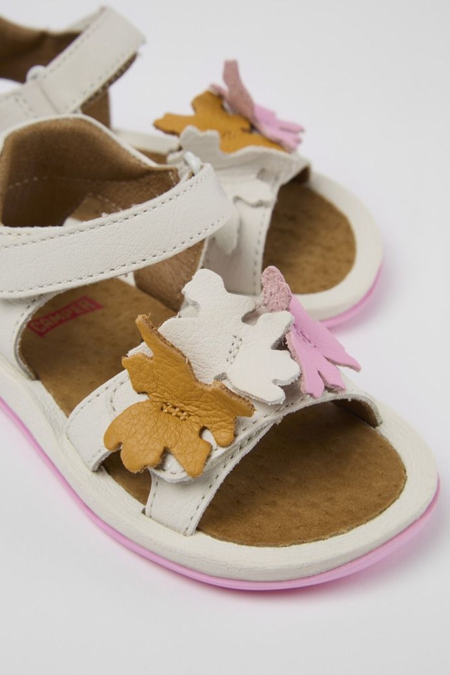 Camper Sandalias | Sandalia De Piel Blanca