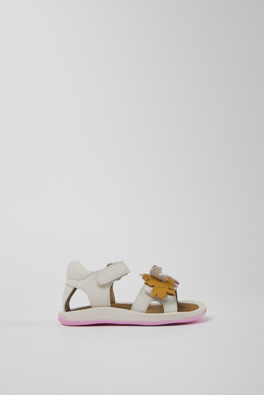 Camper Sandalias | Sandalia De Piel Blanca