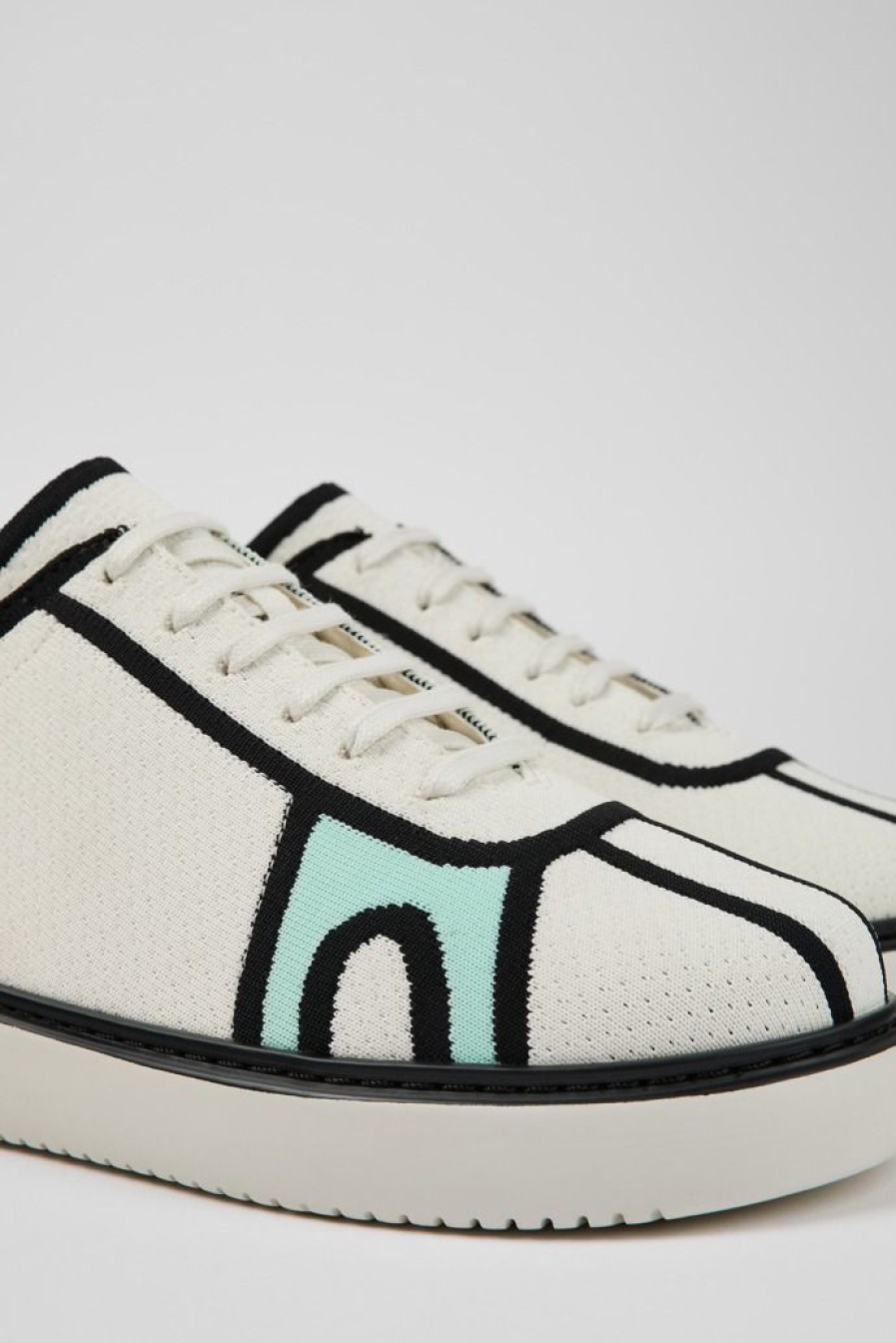 Camper Zapatillas | Sneaker De Tejido Blanca Para Hombre