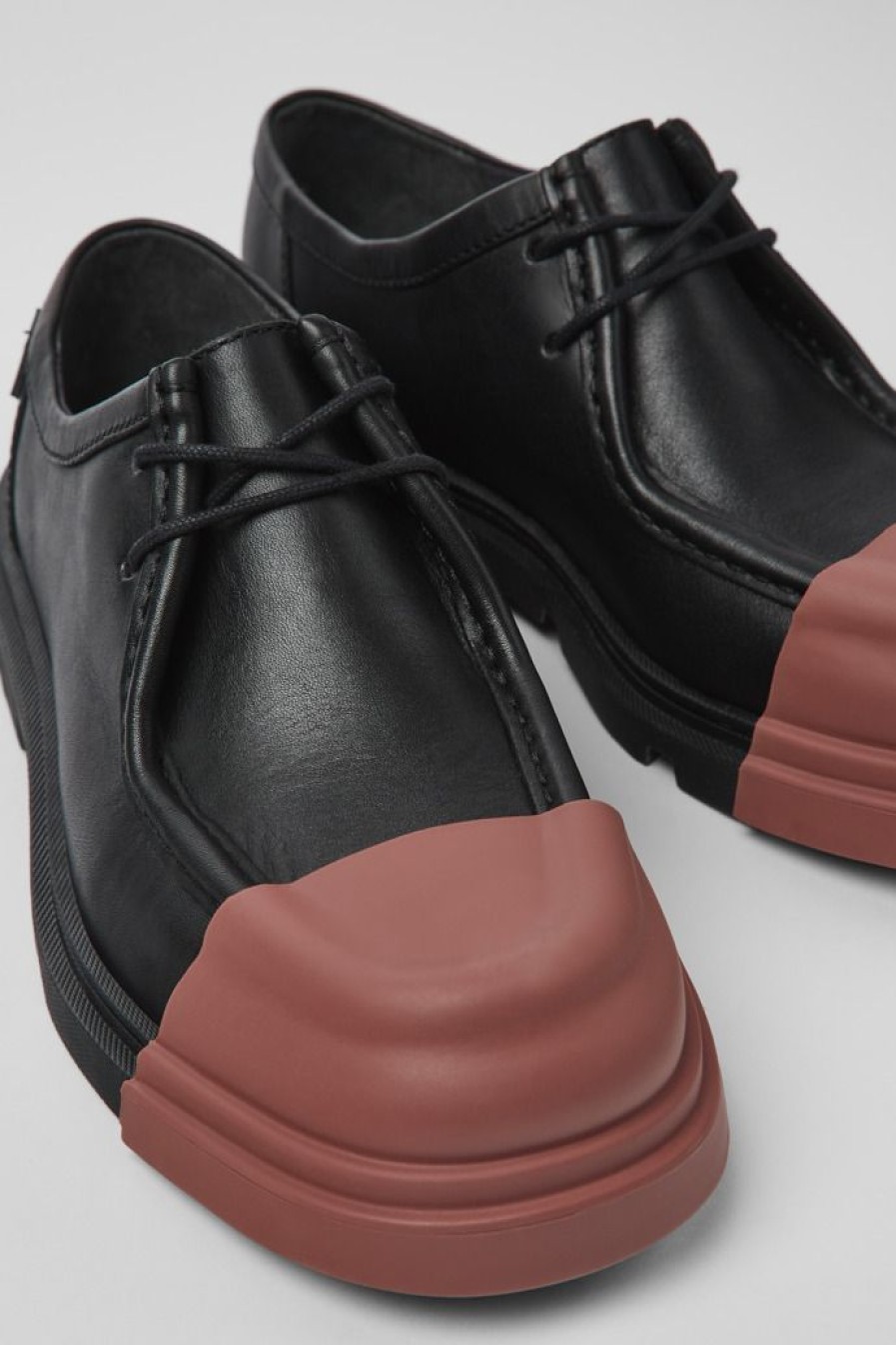 Camper Zapatos De Vestir | Mocasin De Piel Negro Para Mujer