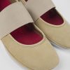 Camper Bailarinas | Merceditas De Nobuk Beige Para Mujer