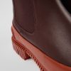 Camper Zapatos De Vestir | Botas Chelsea Rojas Y Marrones De Piel Para Mujer