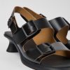 Camper Sandalias | Sandalias Negras De Piel Para Mujer