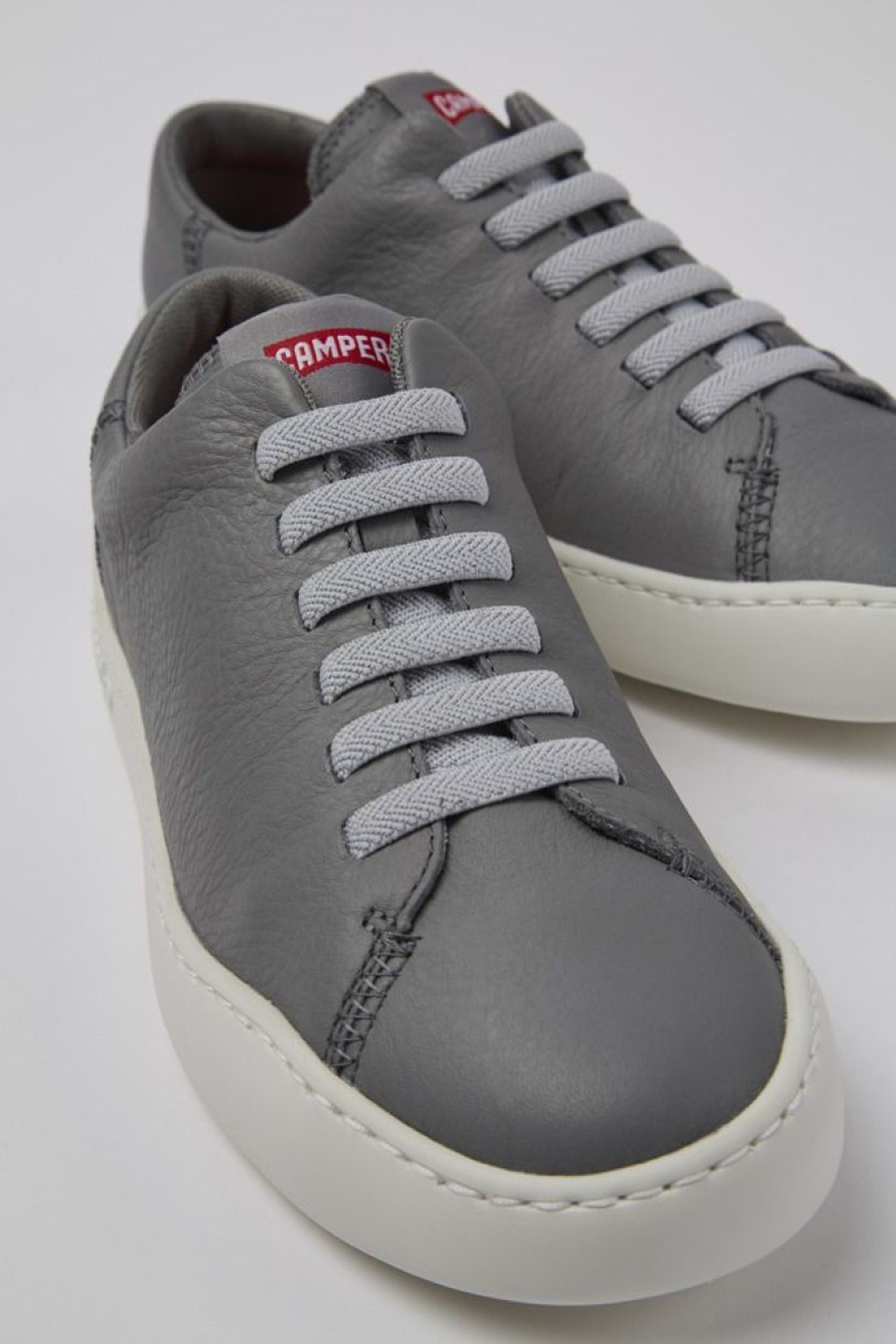 Camper Zapatillas | Sneaker De Piel Gris Para Mujer