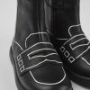 Camper Botas | Botines Negros De Piel Para Ninos