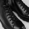 Camper Zapatos De Vestir | Bota De Cordones Negra Para Hombre