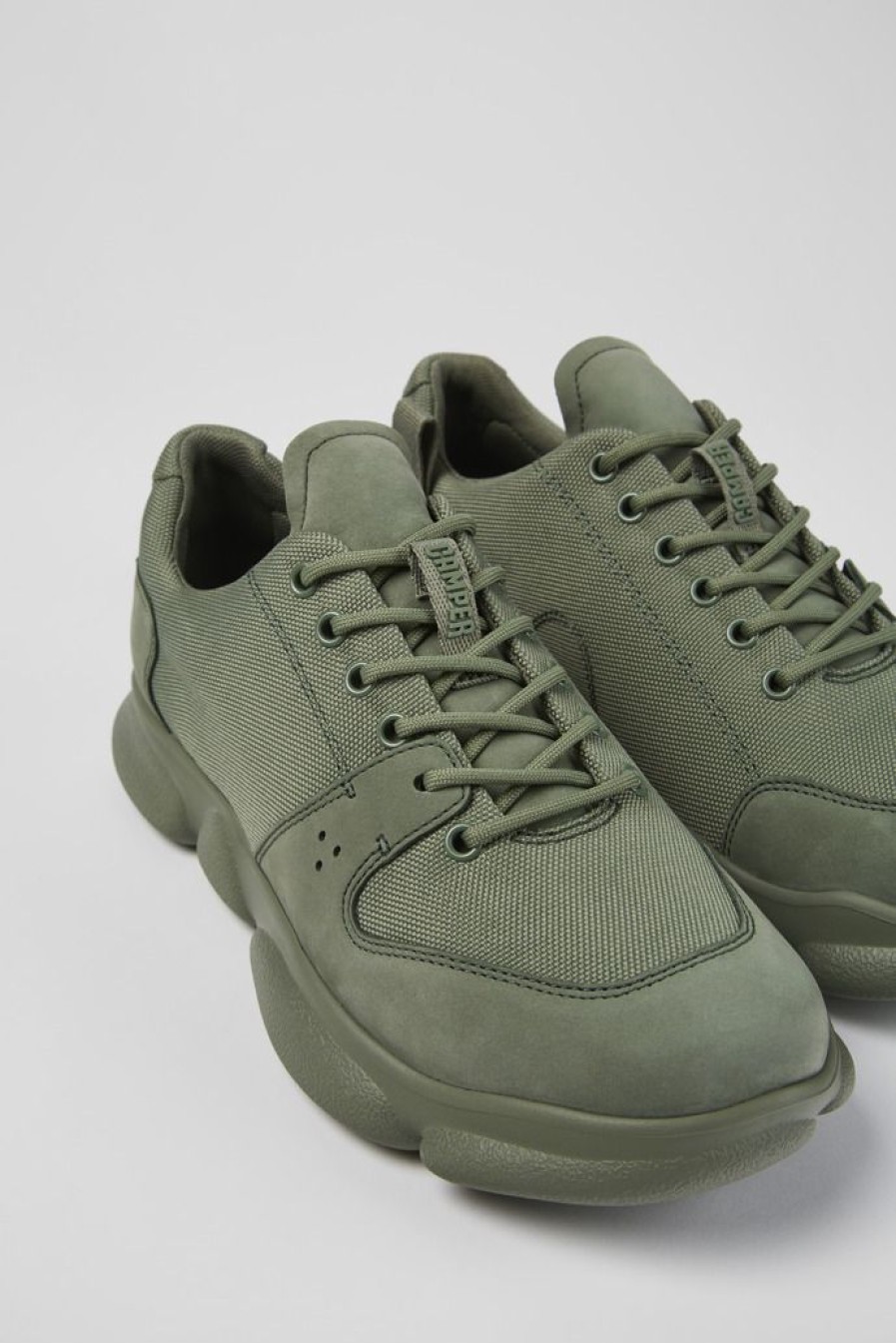 Camper Zapatillas | Sneaker Verde De Piel Y Pet Reciclado Para Hombre