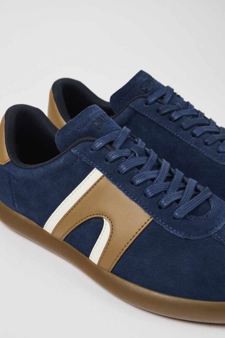 Camper Zapatillas | Sneaker De Nobuk/Piel Azul Para Hombre