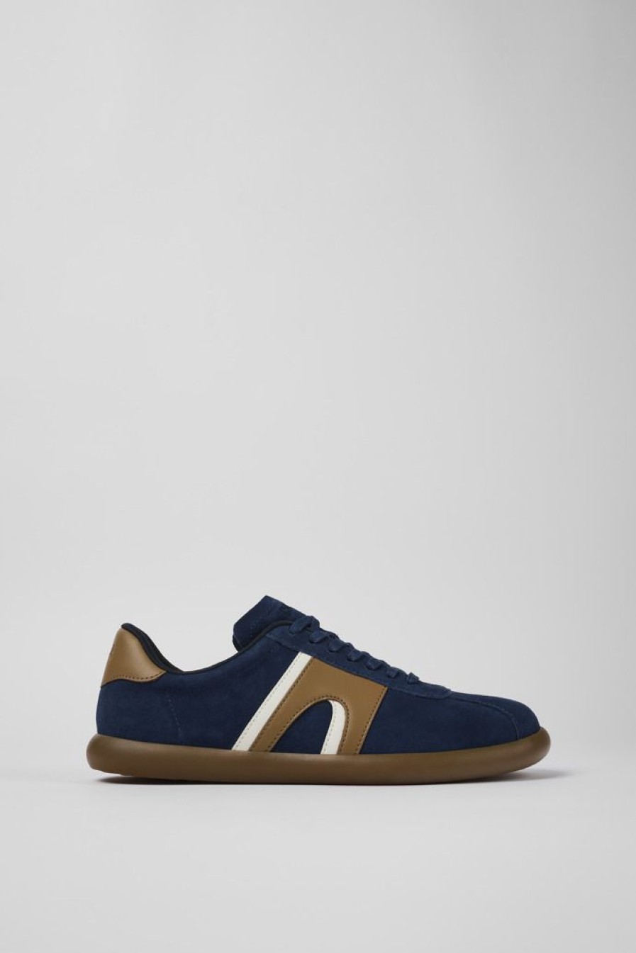 Camper Zapatillas | Sneaker De Nobuk/Piel Azul Para Hombre