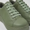 Camper Zapatillas | Sneakers Verdes De Piel Para Mujer