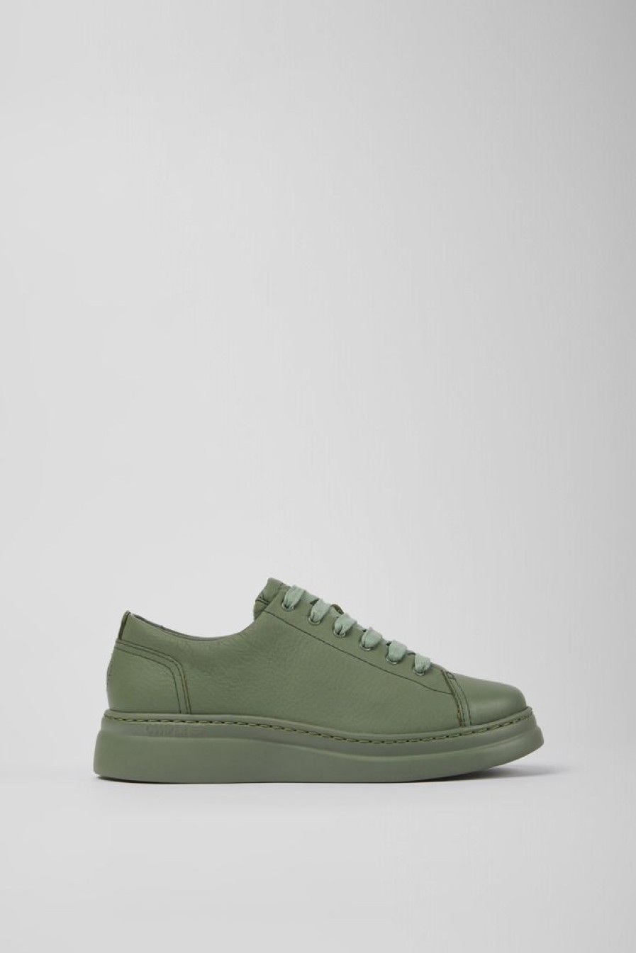 Camper Zapatillas | Sneakers Verdes De Piel Para Mujer