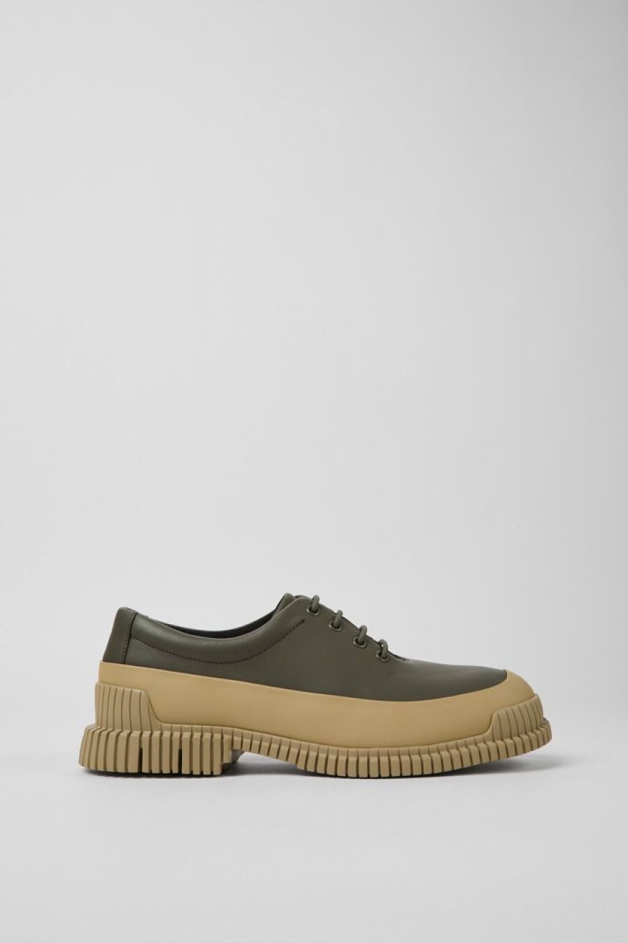 Camper Zapatos De Vestir | Zapatos Verdes Y Beige Para Hombre