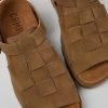 Camper Sandalias | Sandalia De Nobuk Marron Para Hombre