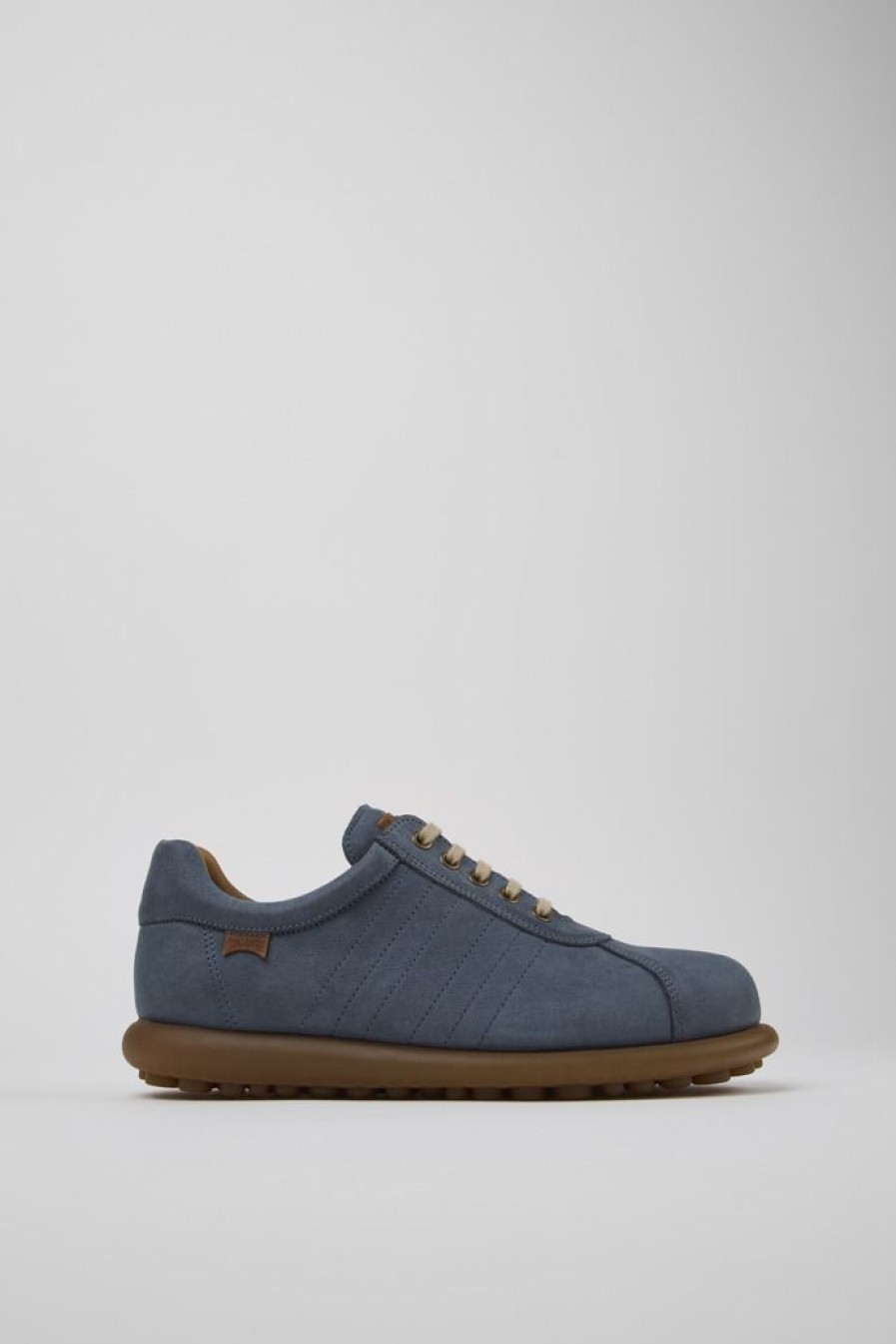 Camper Zapatos Casual | Sneaker Oxford De Nobuk Azul Para Hombre