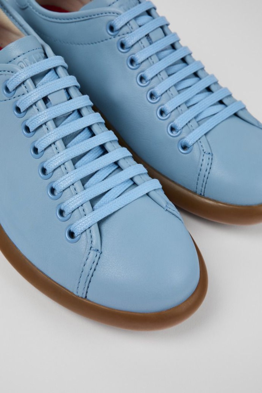 Camper Zapatillas | Sneaker De Piel Azul Para Mujer