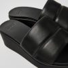 Camper Sandalias | Sandalias Negras De Piel Para Mujer