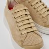 Camper Zapatillas | Sneaker De Nobuk/Piel Beige Para Mujer