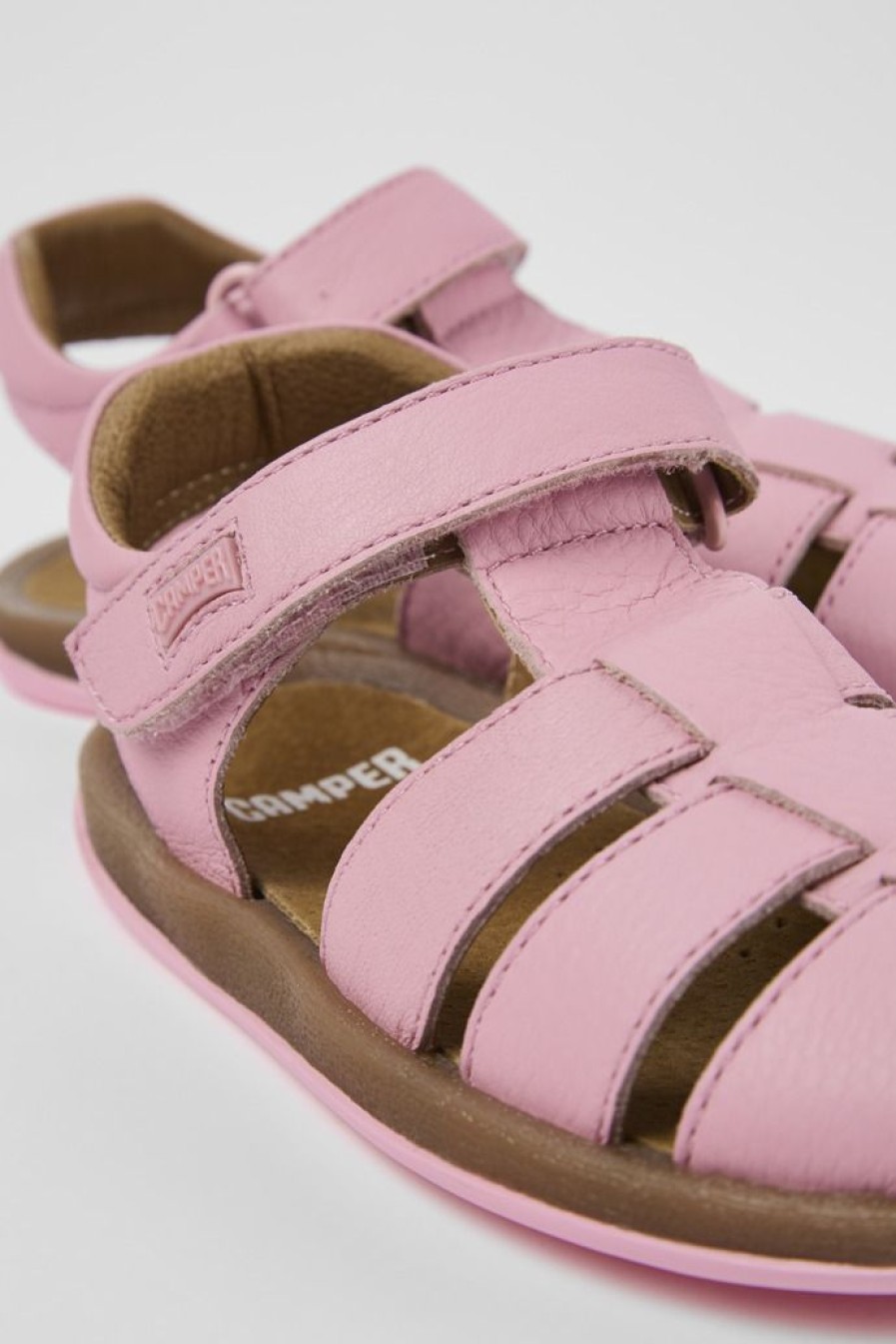 Camper Sandalias | Sandalia De Piel Rosa