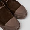 Camper Zapatos De Vestir | Zapatos Marrones De Nobuk Para Mujer