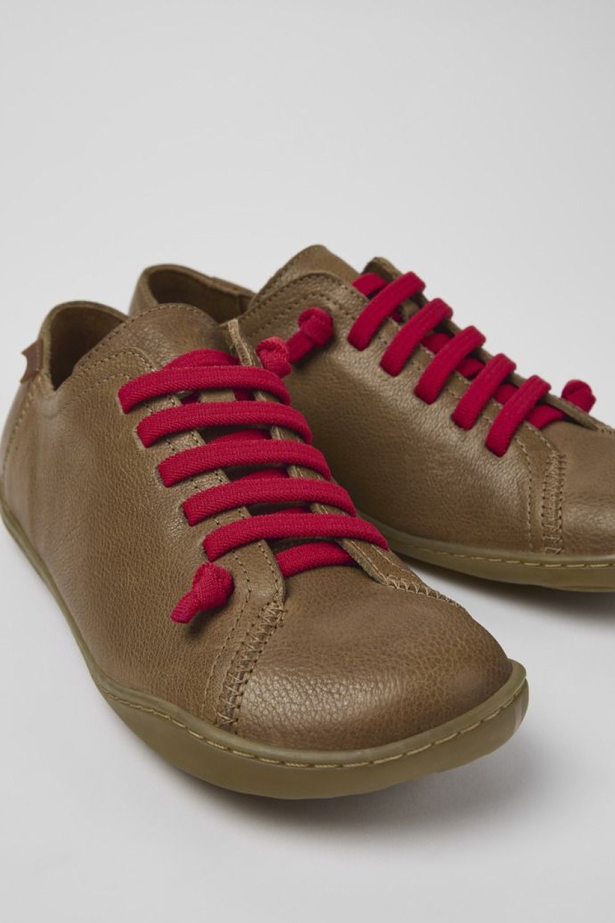 Camper Zapatos Casual | Zapato De Piel Marron Para Mujer