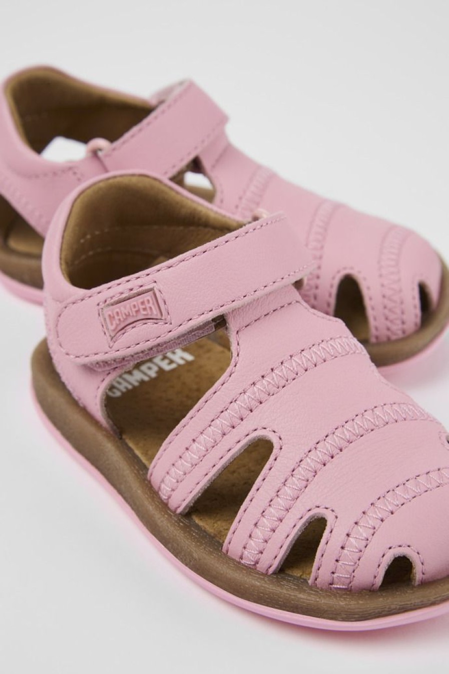 Camper Sandalias | Sandalia De Piel Rosa