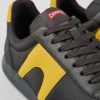 Camper Zapatillas | Sneakers Grises De Tejido Y Piel Para Hombre